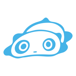 Floppy Panda Decal (Baby Blue)